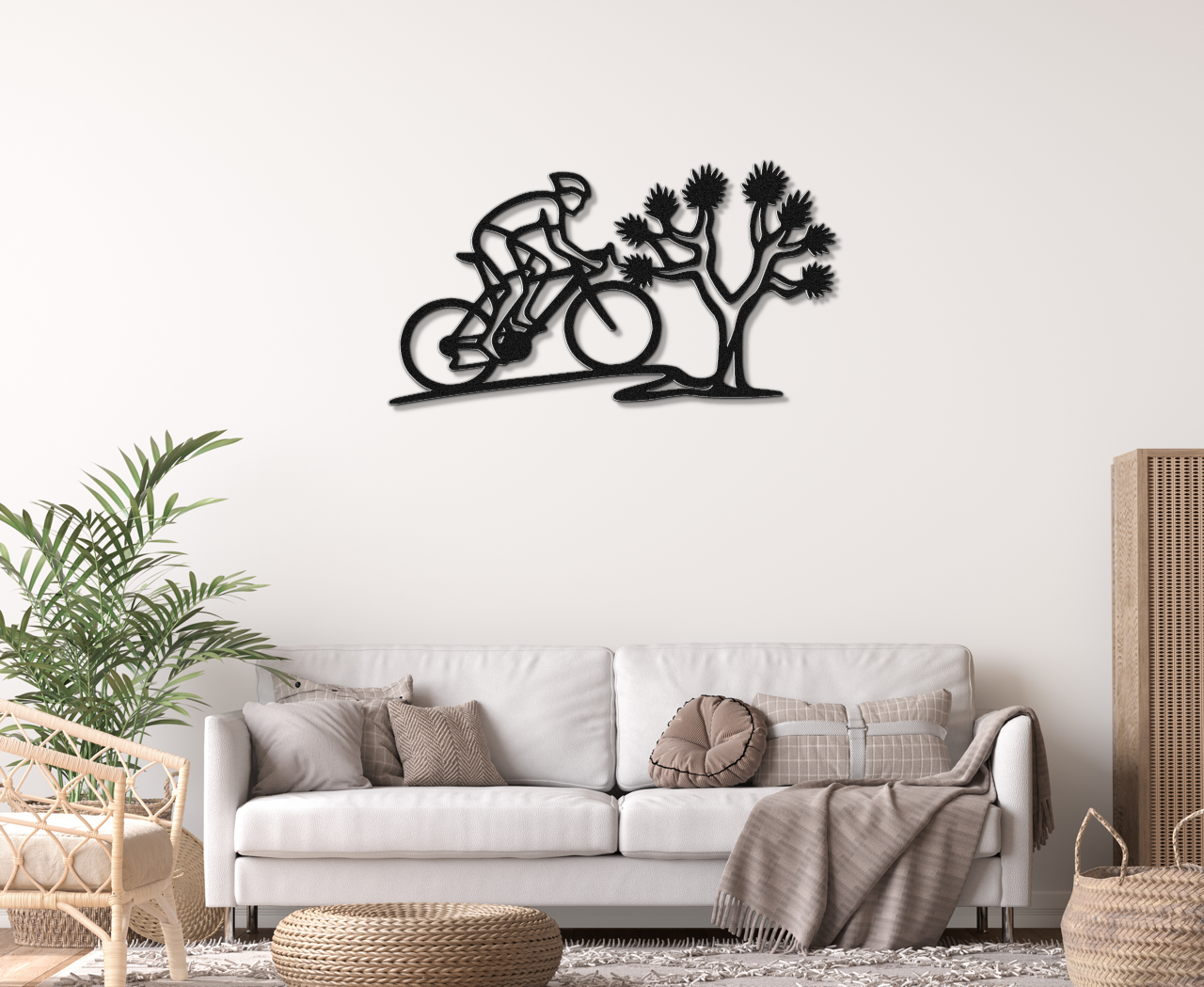 Joshua Tree Cycling Metal Wall Art