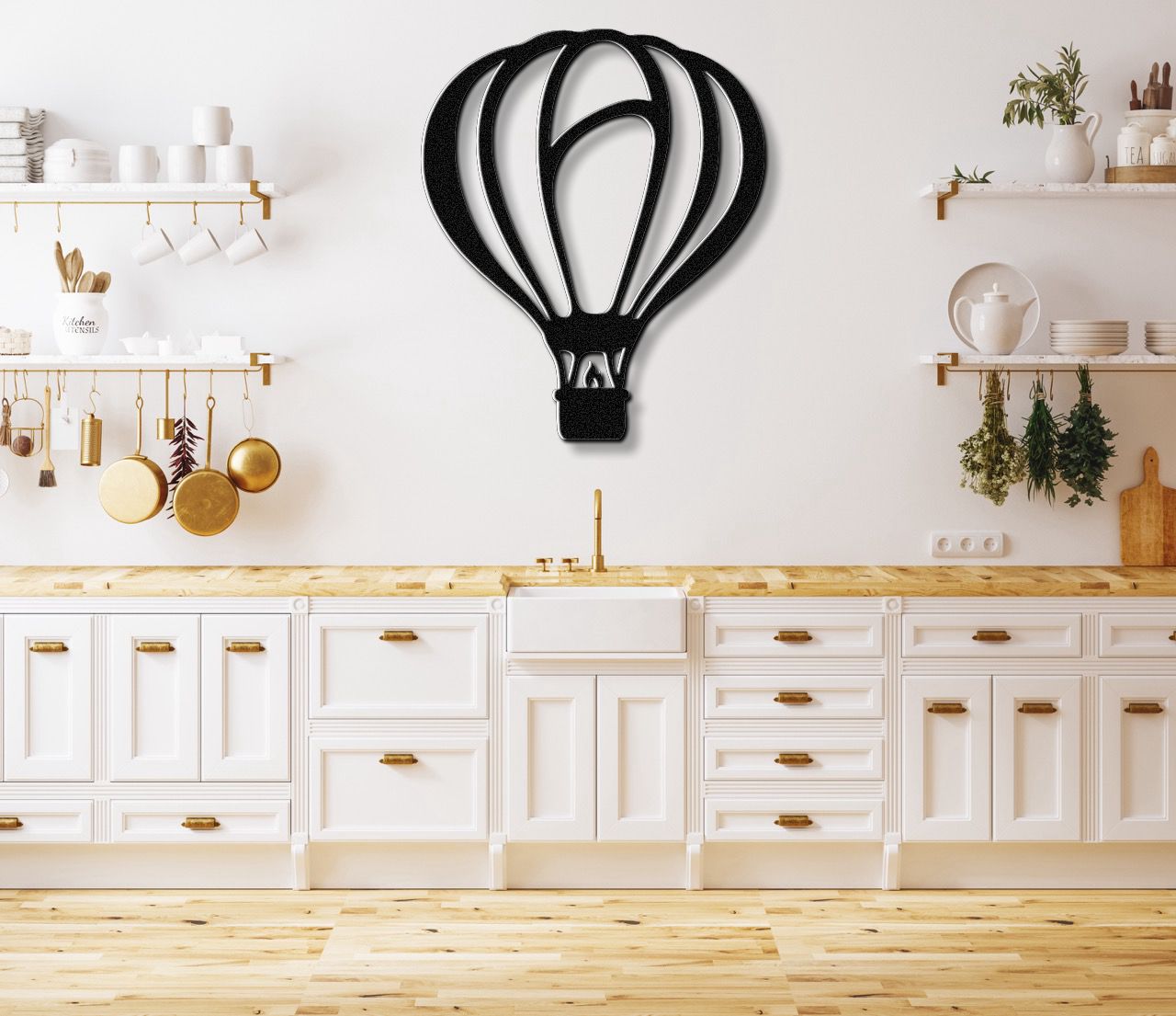 Hot Air Balloon Metal Wall Art