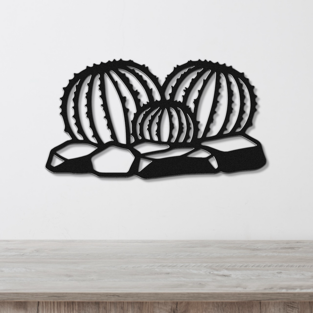 Barrel Cactus Metal Wall Art