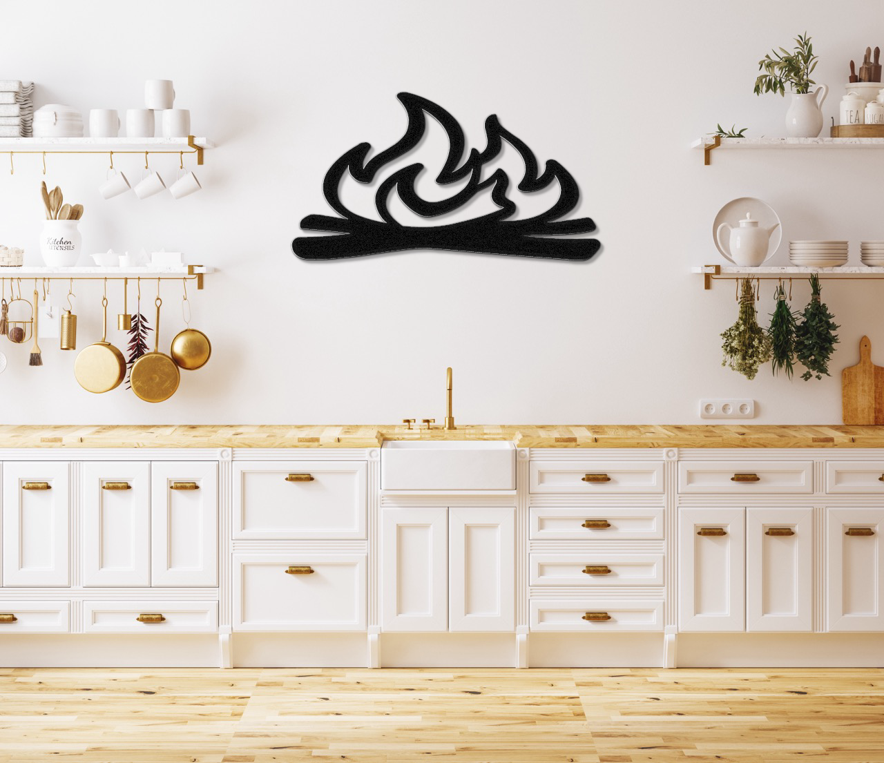 Campfire Metal Wall Art