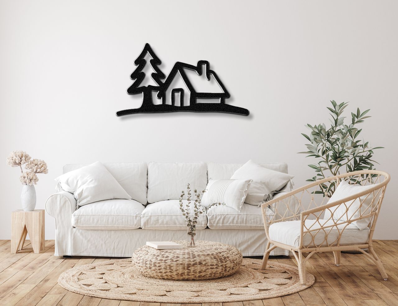 Mountain Cabin Metal Wall Art