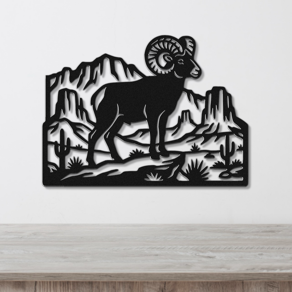 Arizona Bighorn Sheep Metal Wall Art