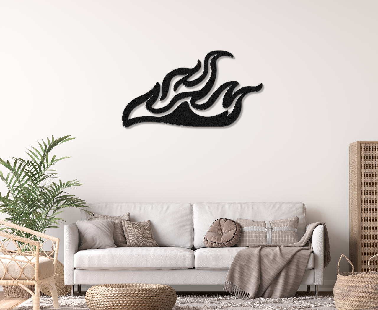 Abstract Fire Metal Wall Art