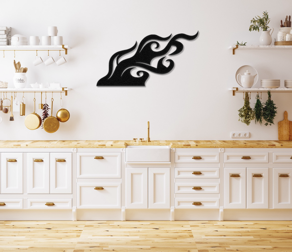 Abstract Fire Metal Wall Art