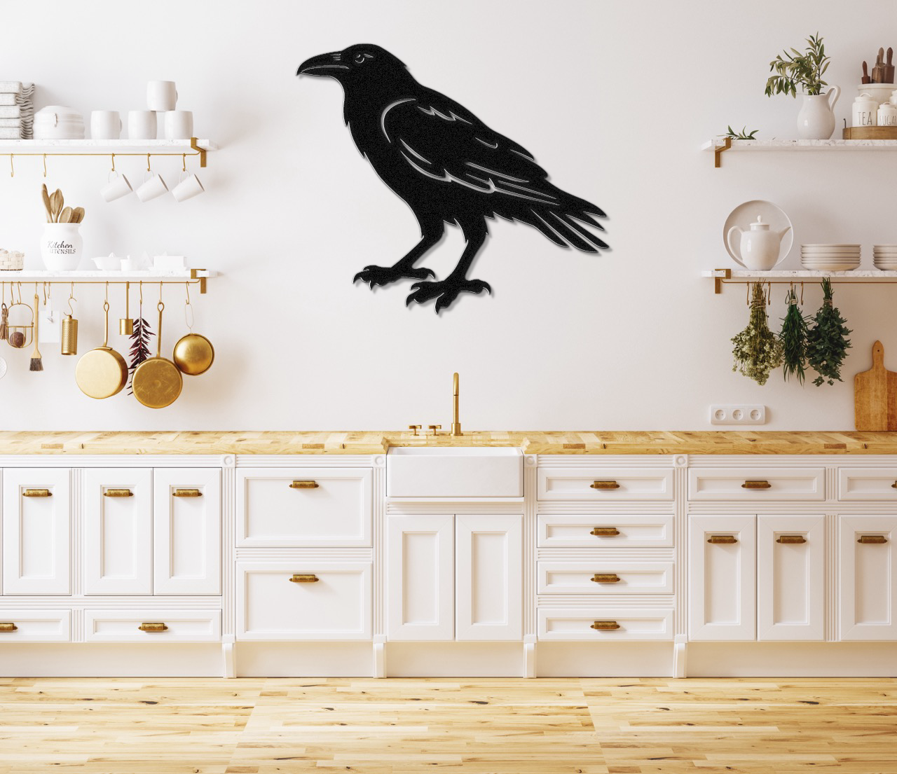 Raven Metal Wall Art