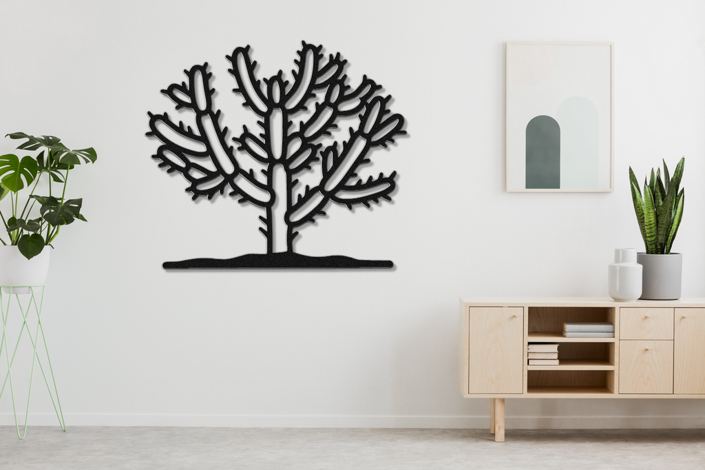Cholla Cactus Metal Wall Art