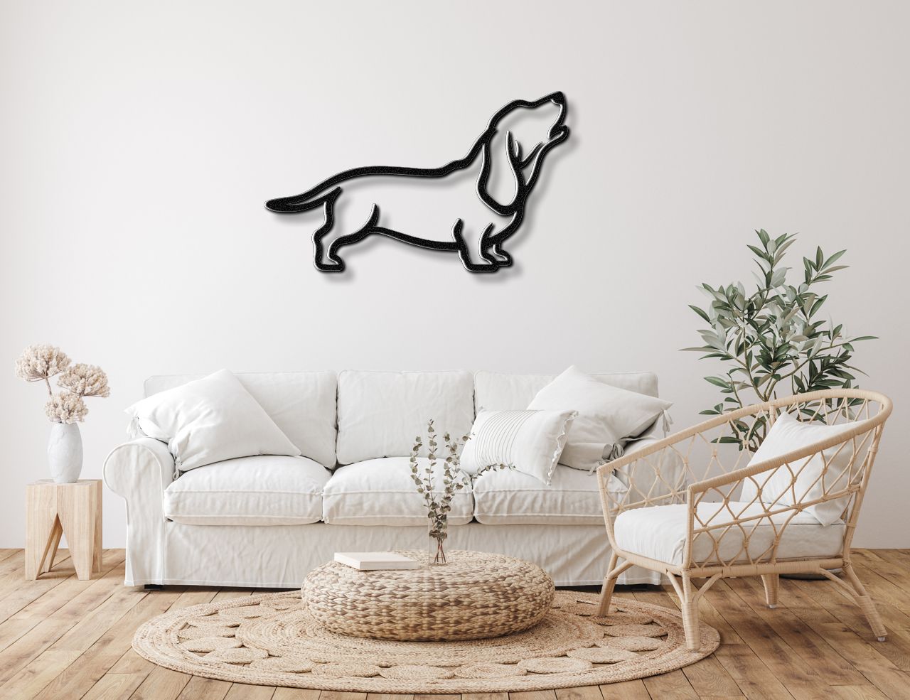 Basset Hound Metal Wall Art