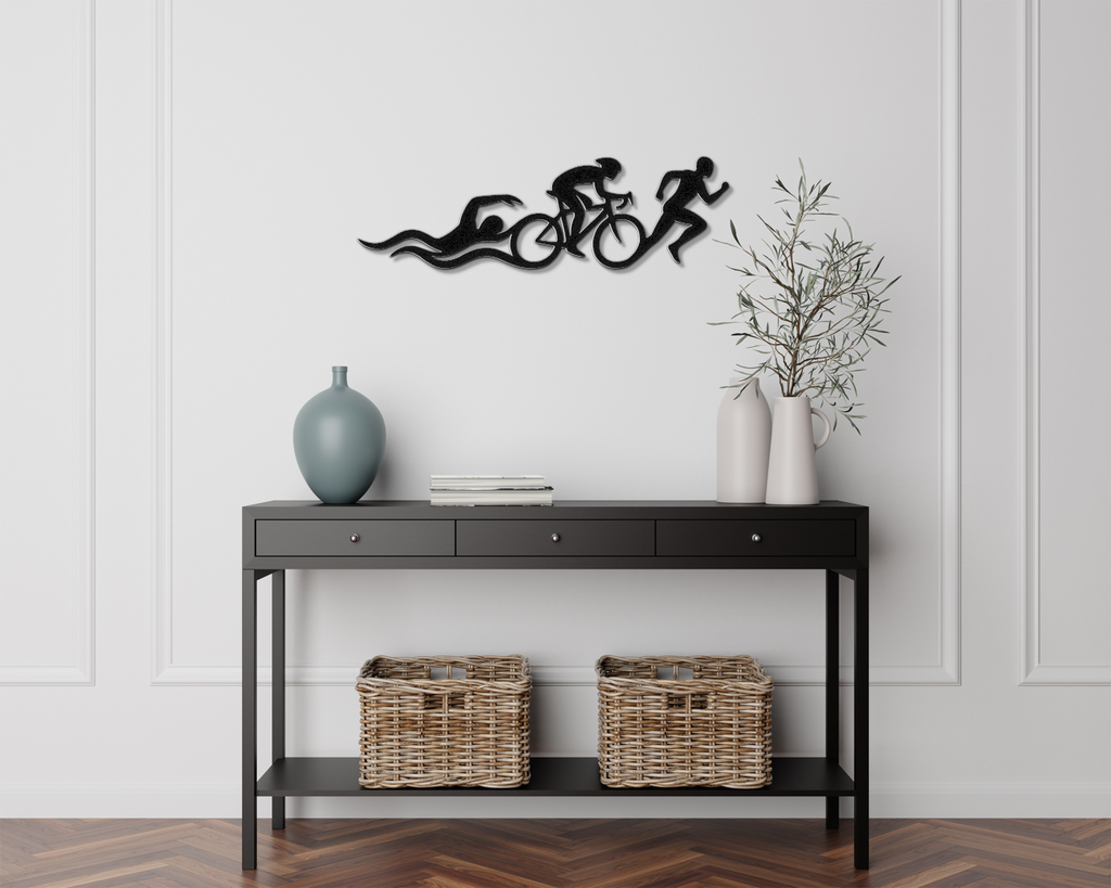 Triathlon Metal Wall Art