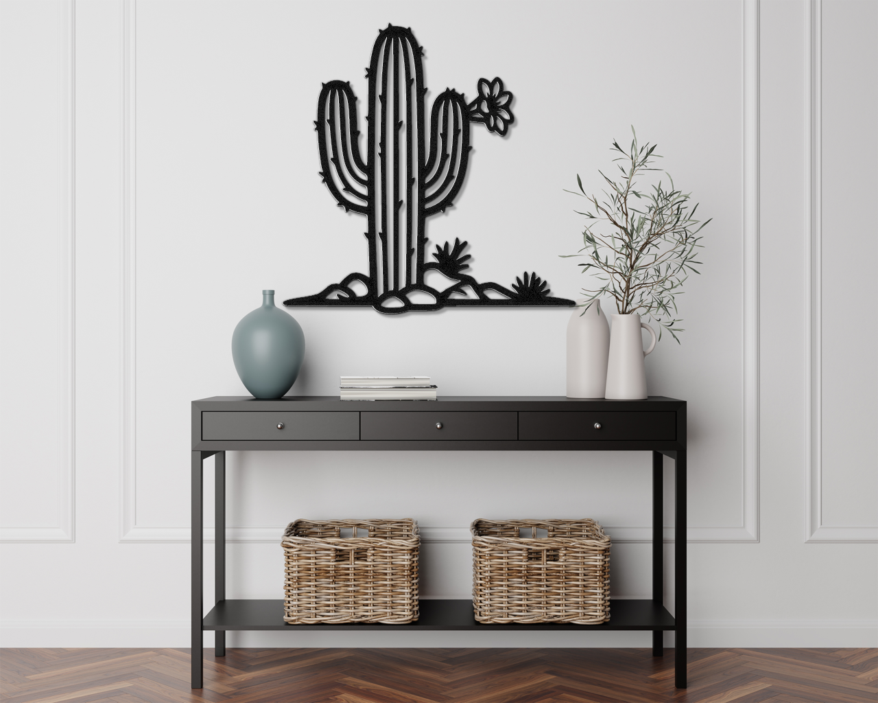 Saguaro Cactus Metal Wall Art