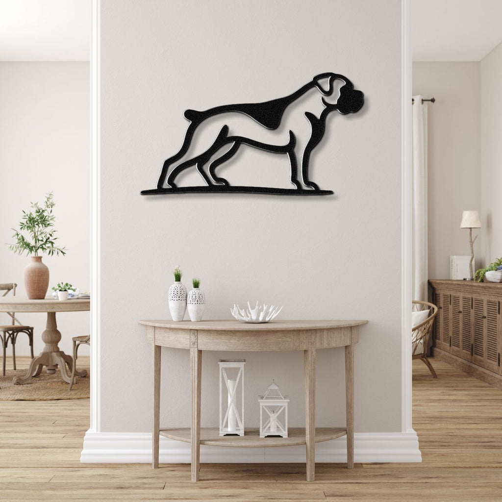 Boxer Dog Metal Wall Art