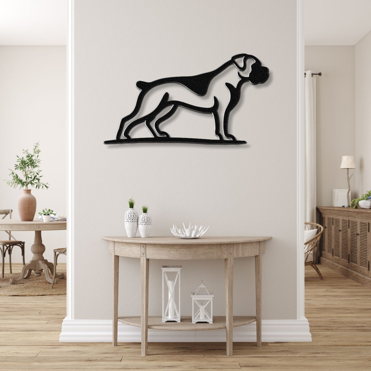 Boxer Dog Metal Wall Art