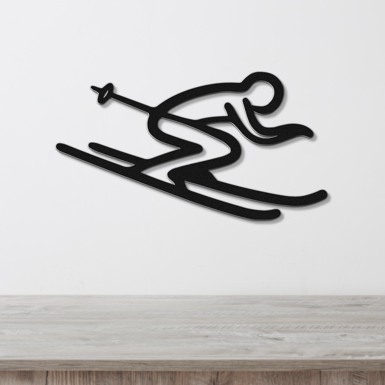 Skiing Metal Wall Art