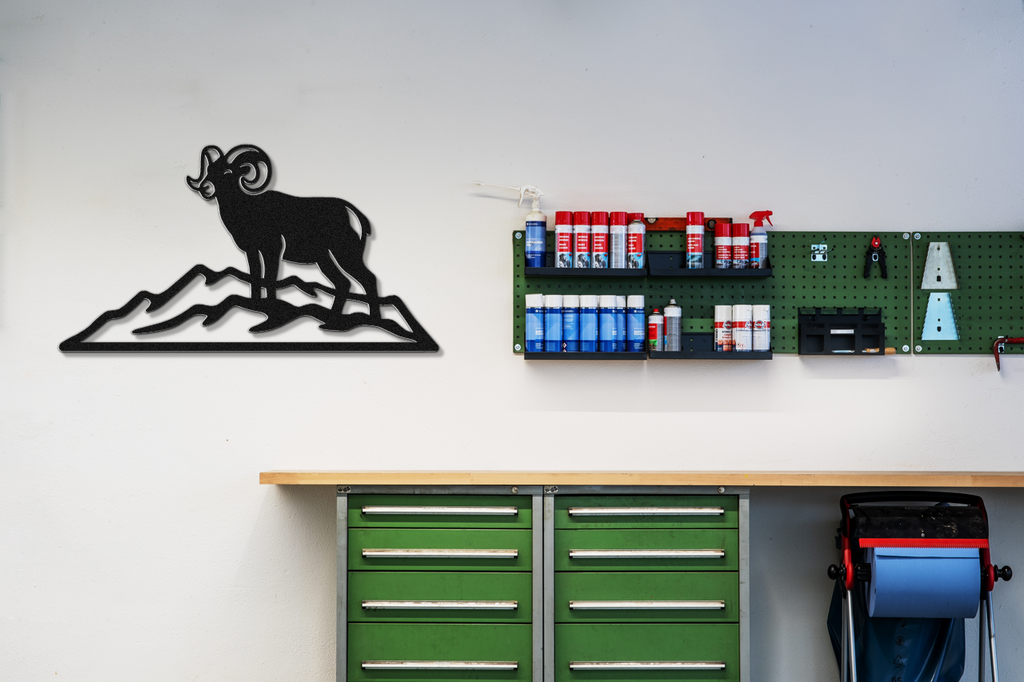 Mountain Bighorn Sheep Metal Wall Art