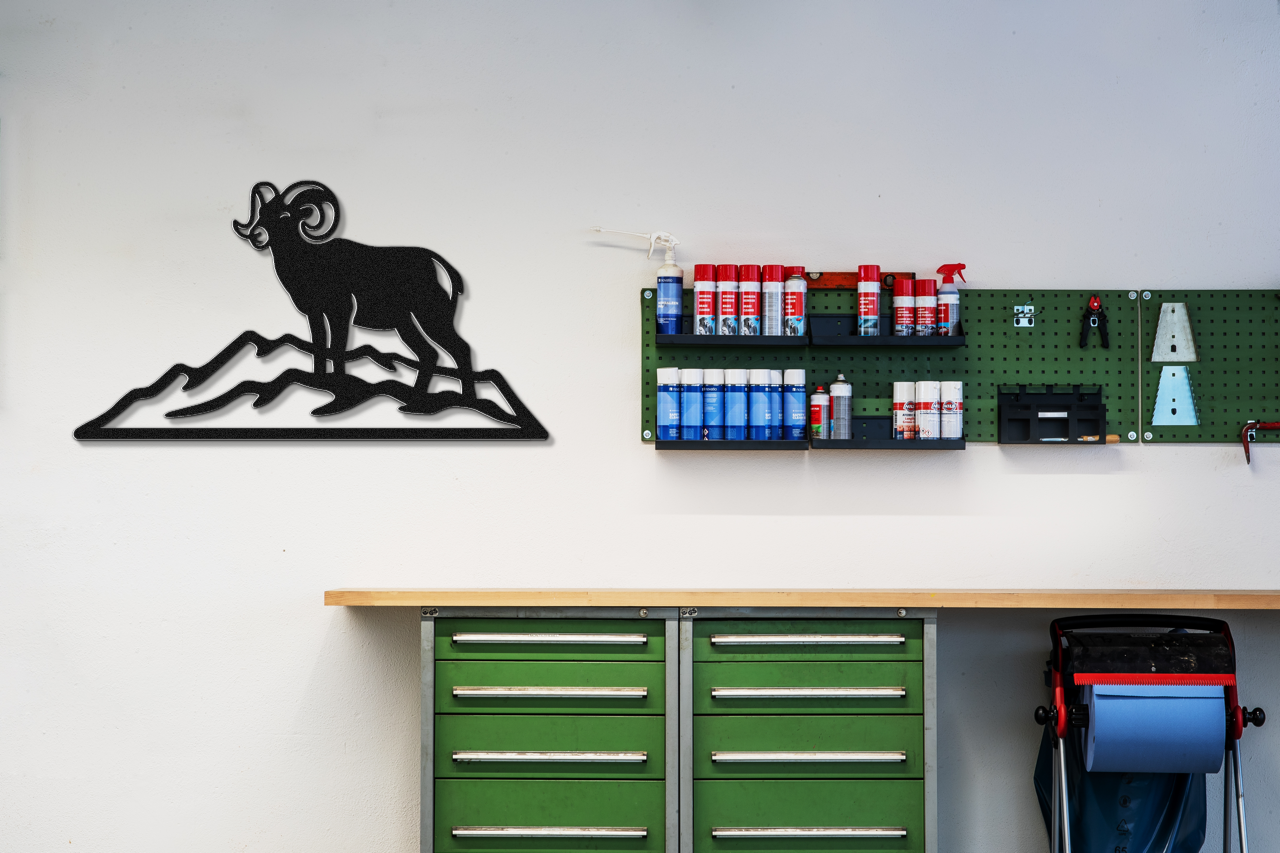 Mountain Bighorn Sheep Metal Wall Art