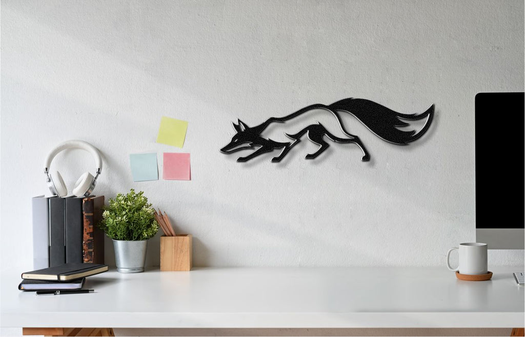 Sneaky Fox Metal Wall Art