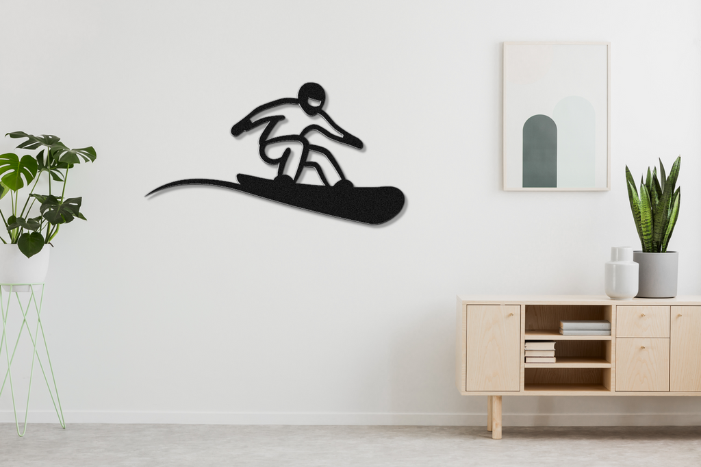 Snowboarding Metal Wall Art