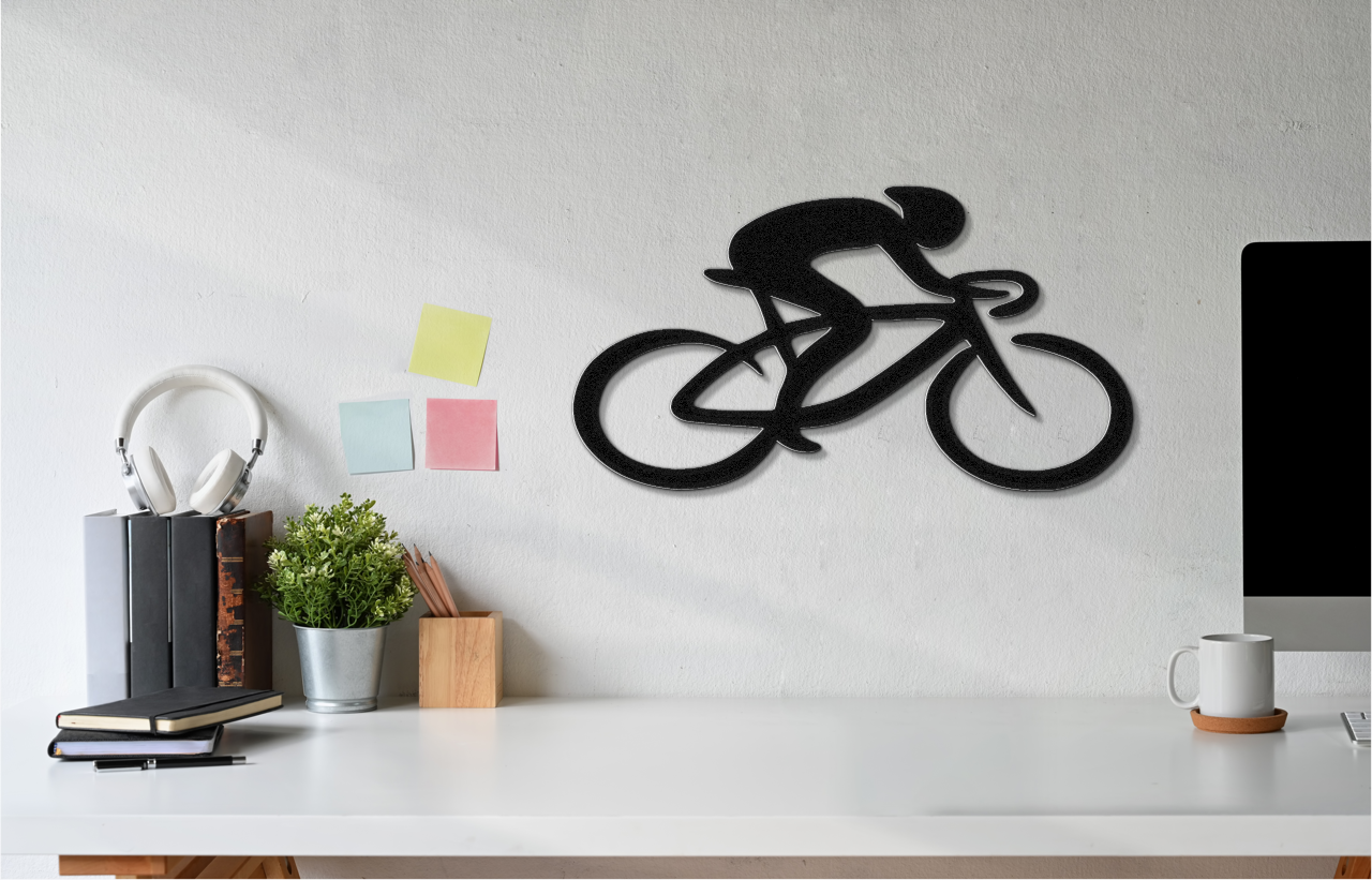 Cycling Metal Wall Art