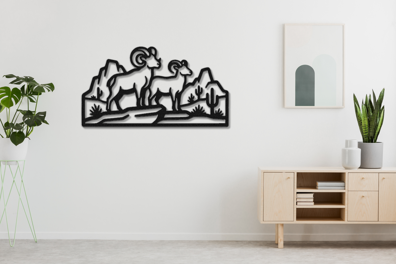 Arizona Bighorn Sheep Metal Wall Art