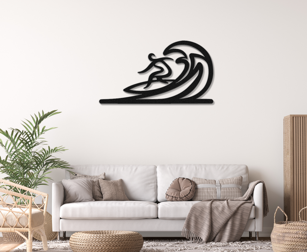 Surfer Metal Wall Art