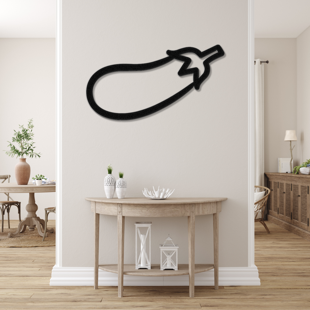 Eggplant Metal Wall Art