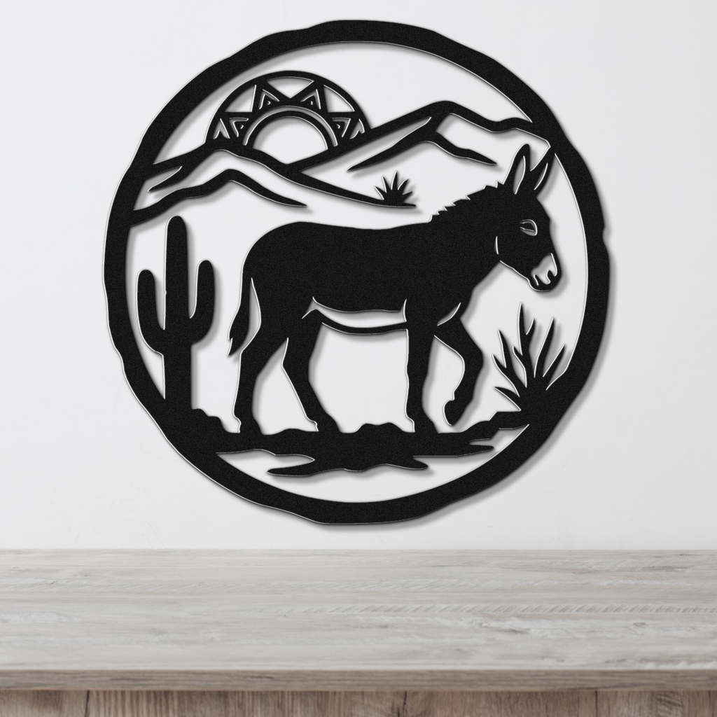 Burro Metal Wall Art