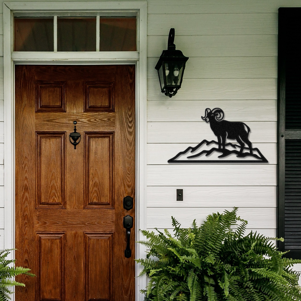 Mountain Bighorn Sheep Metal Wall Art