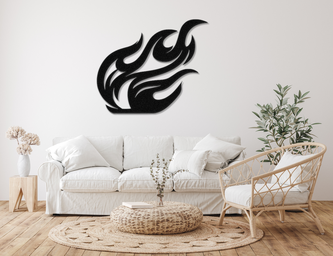 Abstract Fire Metal Wall Art