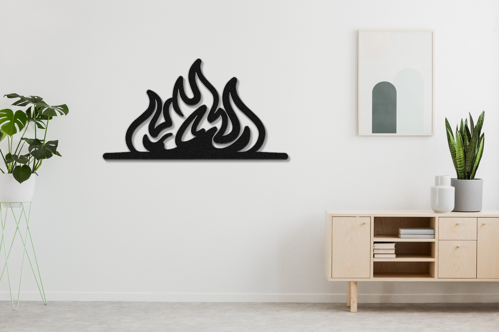 Abstract Fire Metal Wall Art