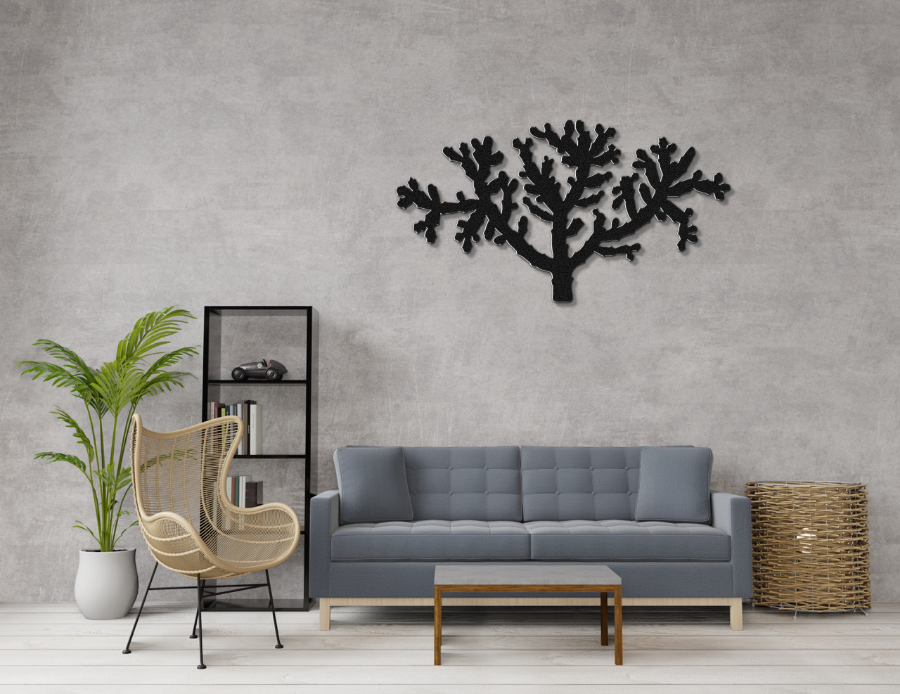 Cholla Cactus Metal Wall Art