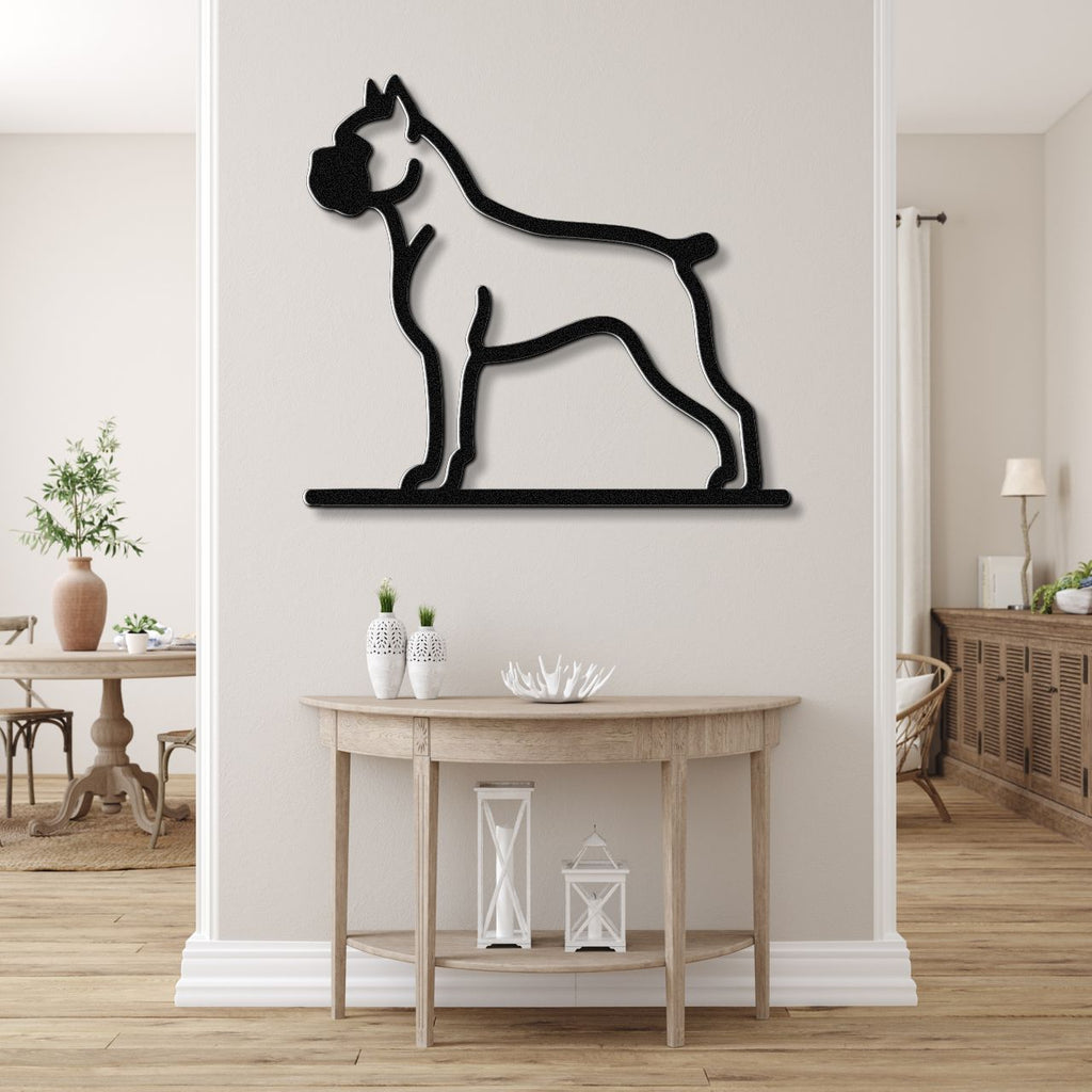 Boxer Dog Metal Wall Art