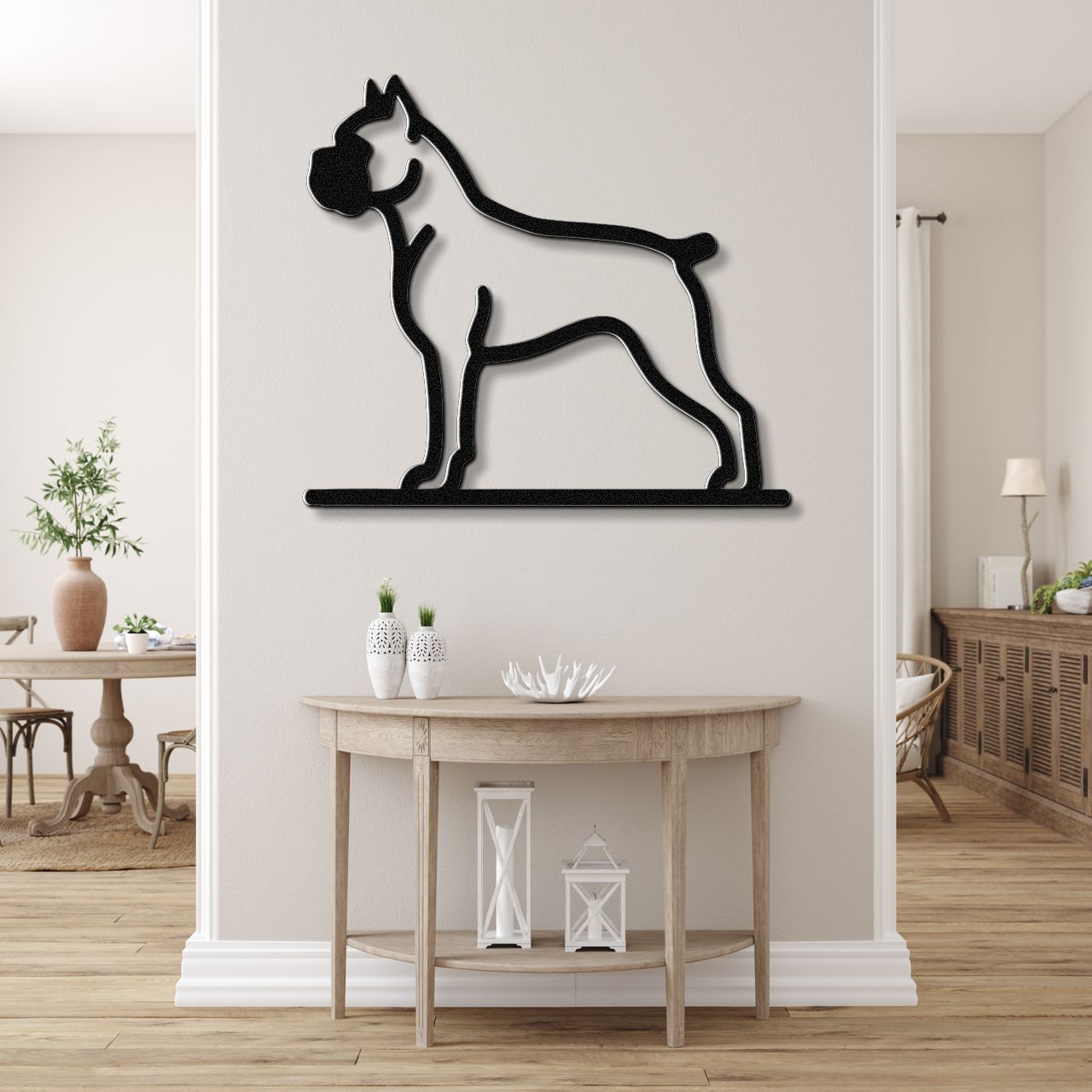 Boxer Dog Metal Wall Art