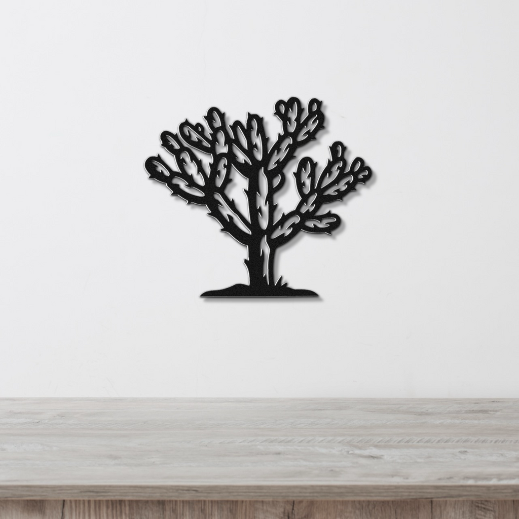 Cholla Cactus Metal Wall Art
