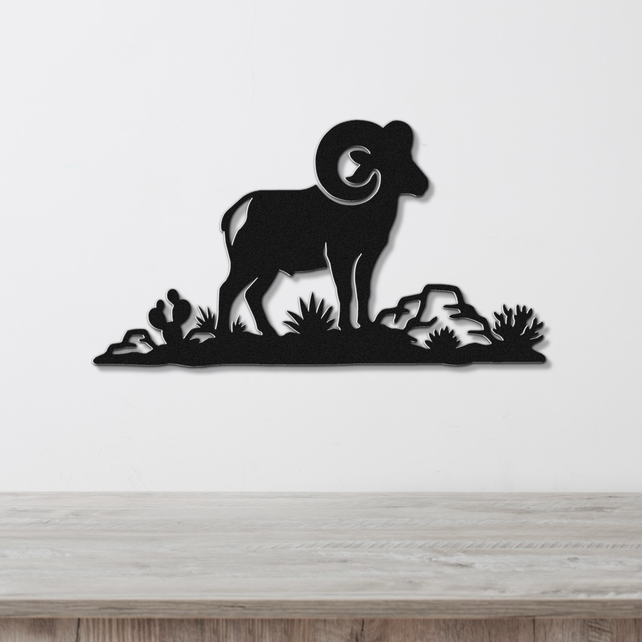 Desert Bighorn Sheep Metal Wall Art