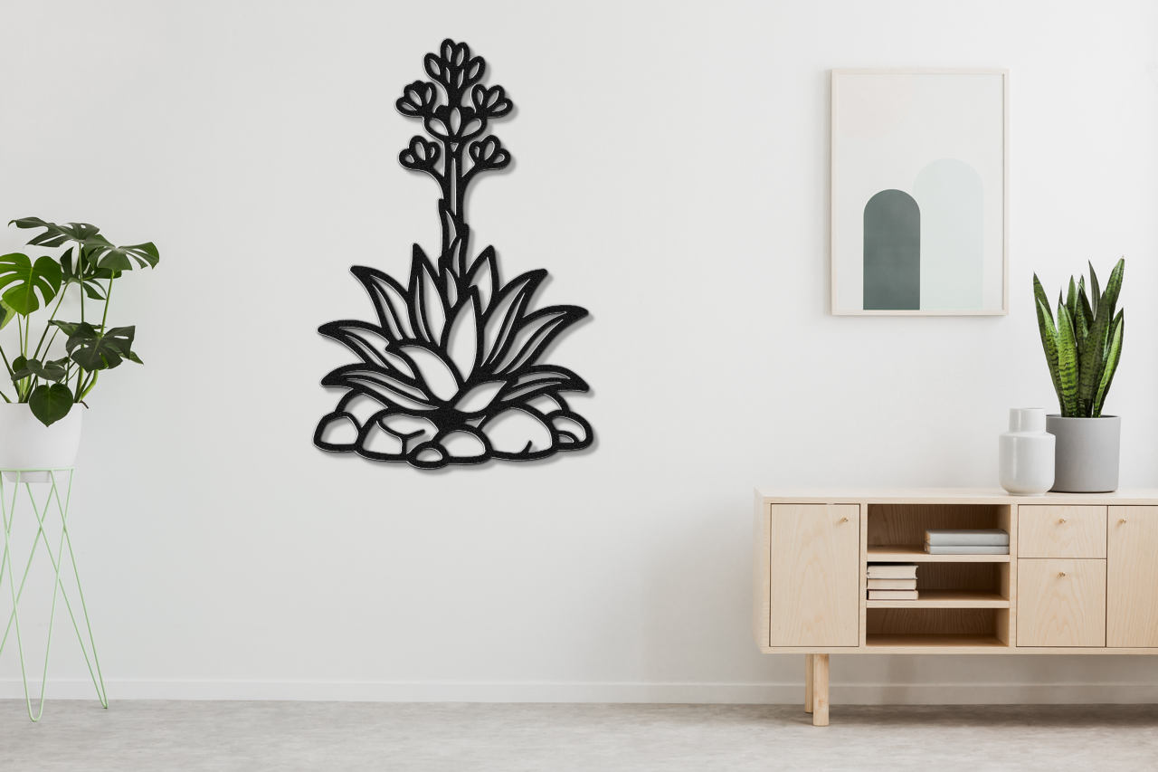 Blooming Agave Metal Wall Art
