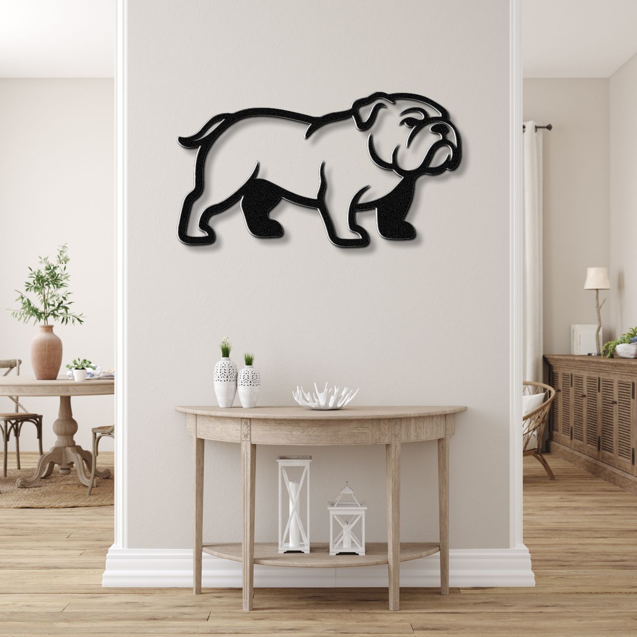 Bulldog Metal Wall Art