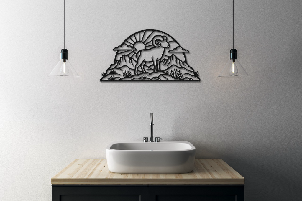 Bighorn Sheep Metal Wall Art