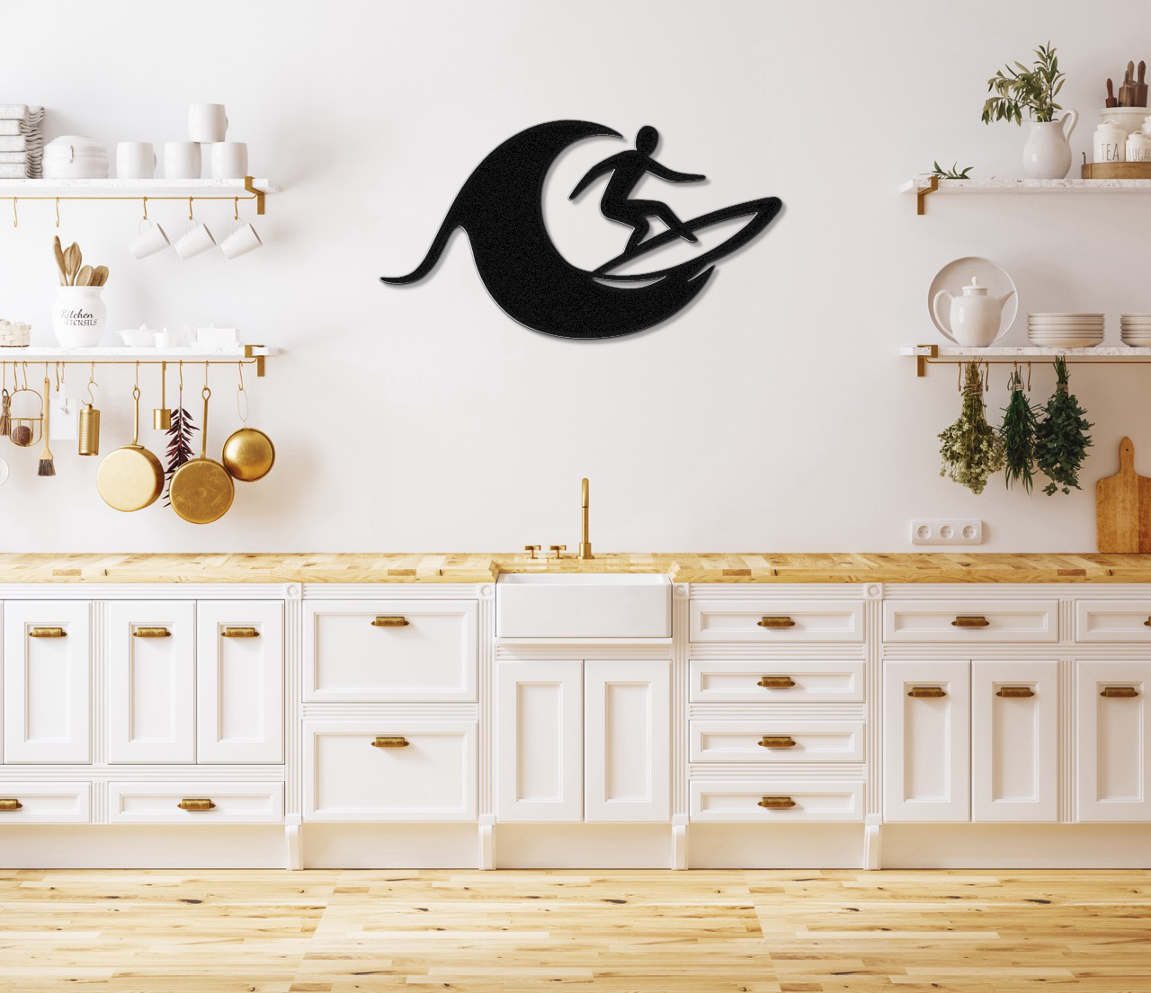 Surfer Metal Wall Art