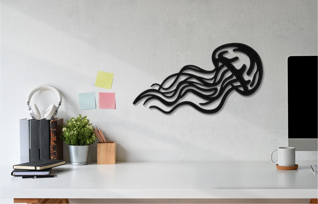 Jellyfish Metal Wall Art