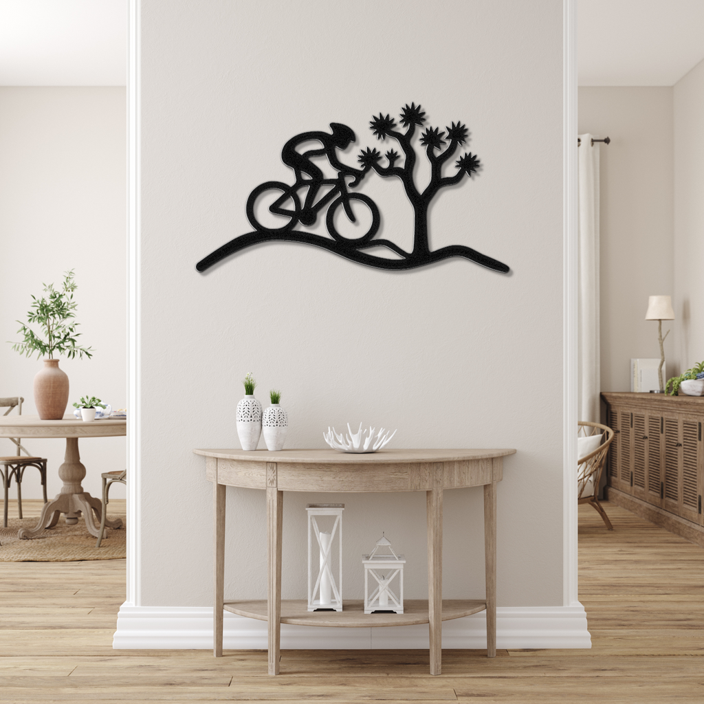 Joshua Tree Cycling Metal Wall Art