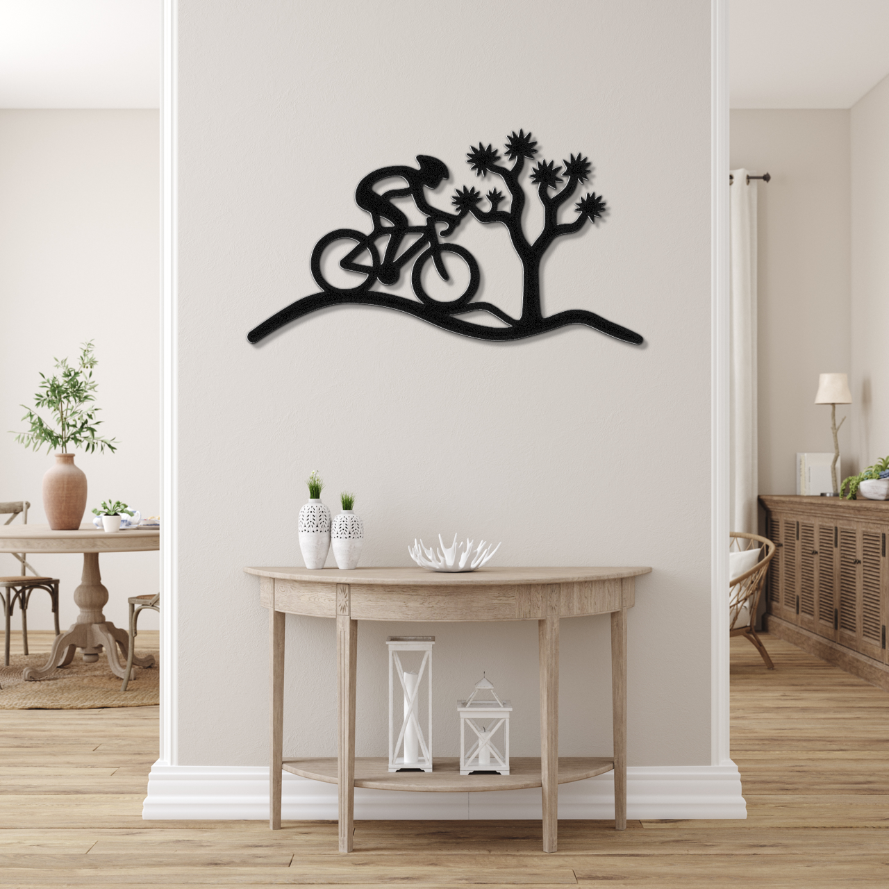 Joshua Tree Cycling Metal Wall Art