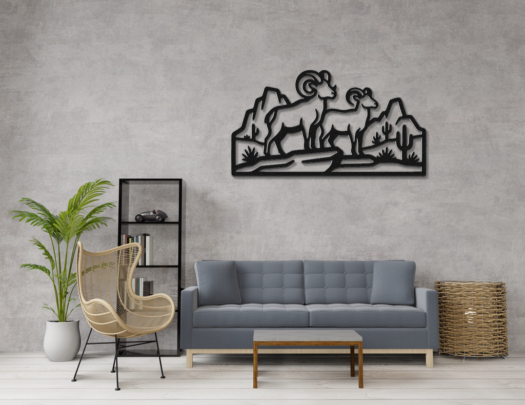 Arizona Bighorn Sheep Metal Wall Art
