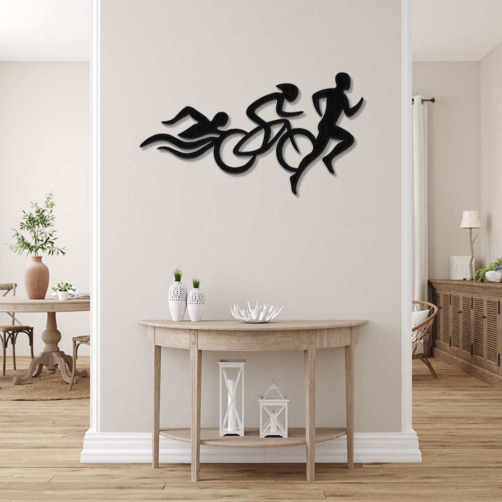 Triathlon Metal Wall Art
