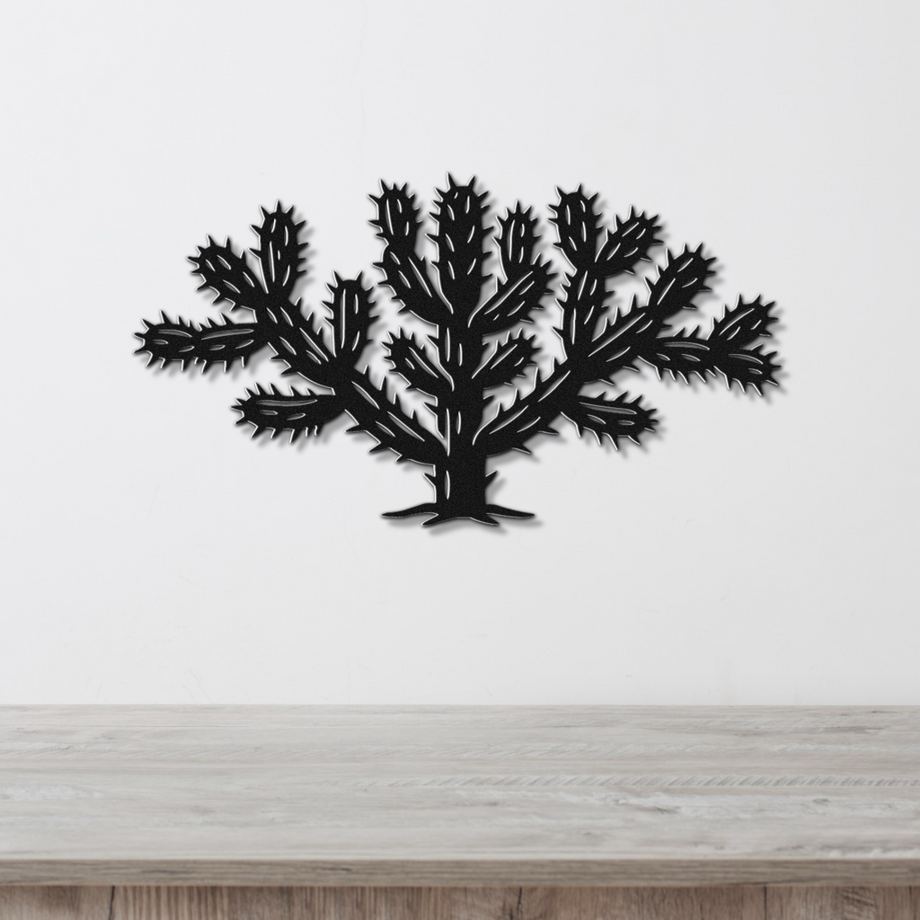 Cholla Cactus Metal Wall Art