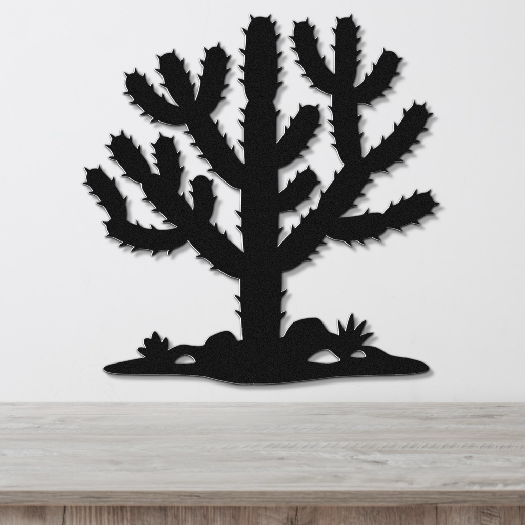 Cholla Cactus Metal Wall Art