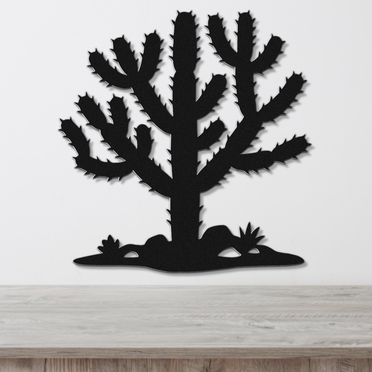 Cholla Cactus Metal Wall Art
