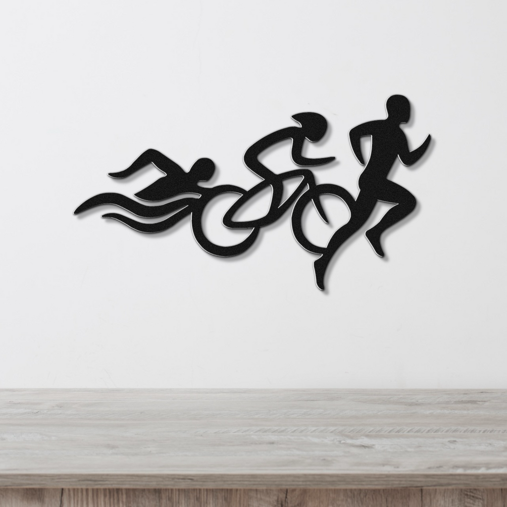 Triathlon Metal Wall Art