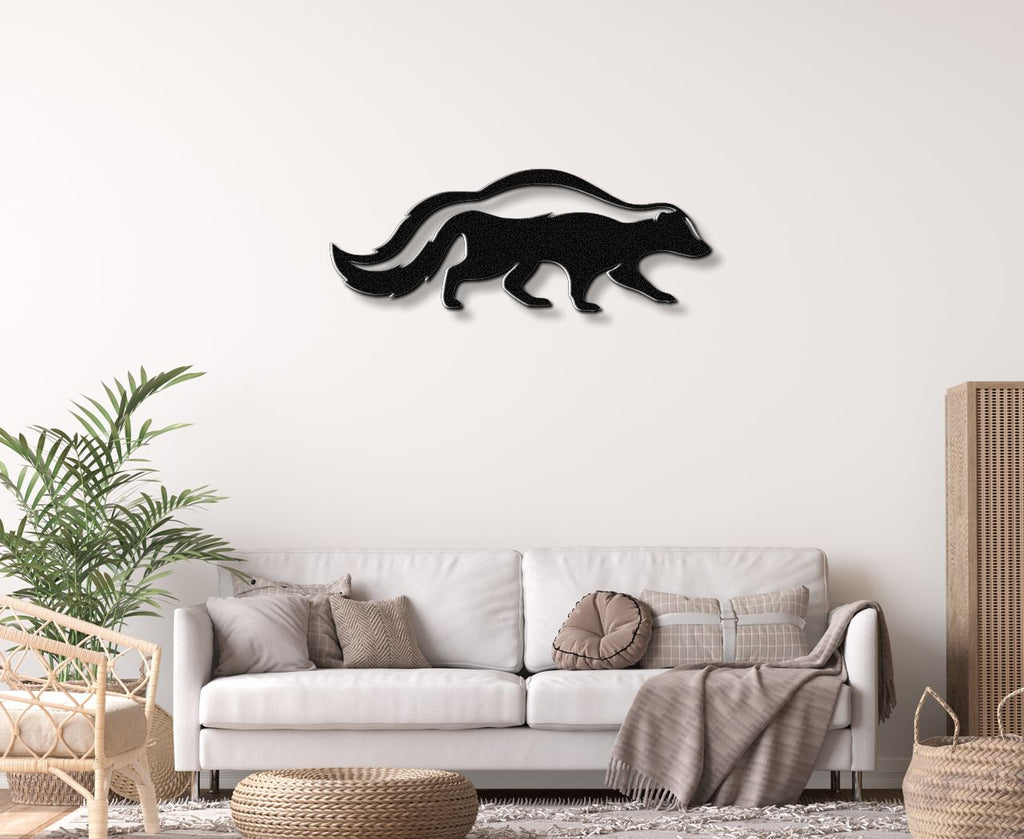 Sneaky Skunk Metal Wall Art