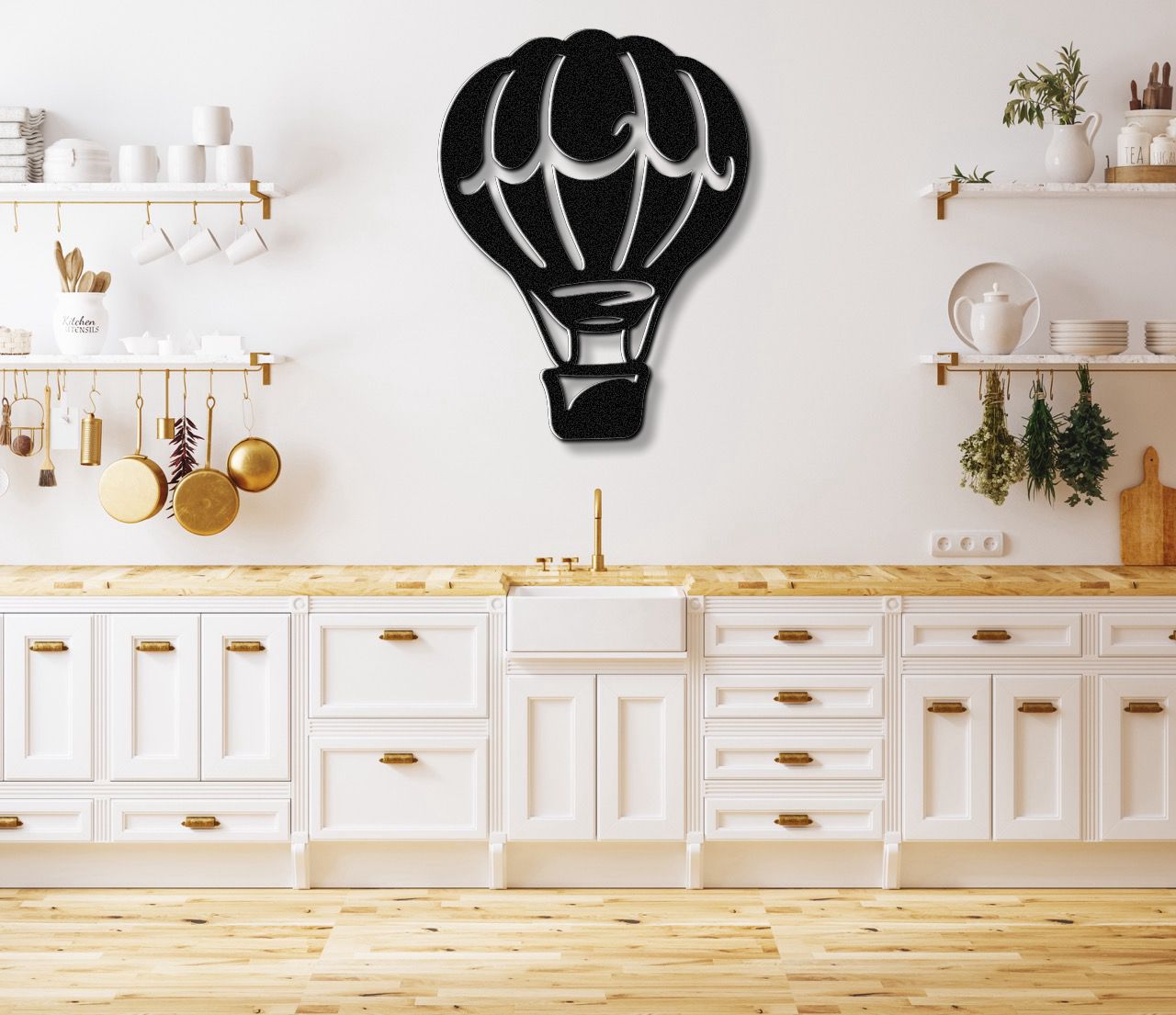 Hot Air Balloon Metal Wall Art