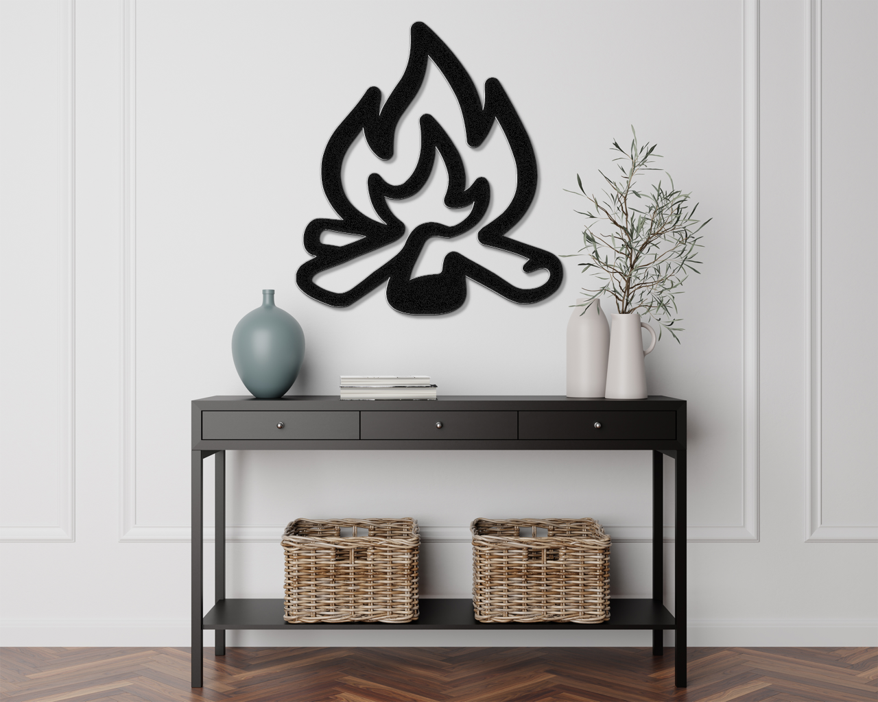 Campfire Metal Wall Art