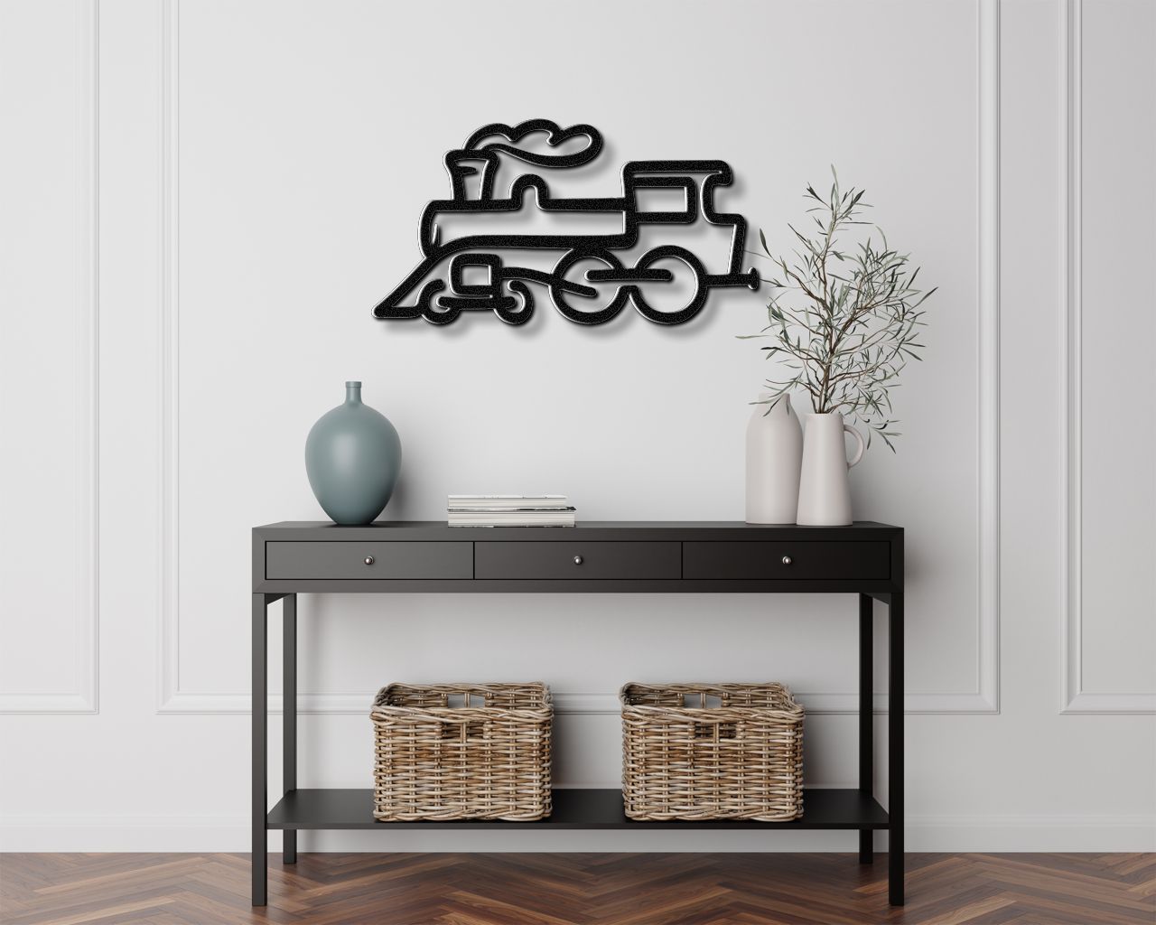 Train Metal Wall Art